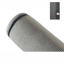Privacydoek 100% mokkagrijs 120 cm hoog per m met ogen